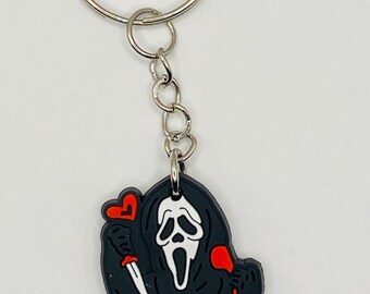 Ghostface hearts keyring