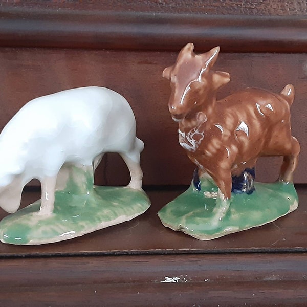 Pottery Sheep and Goat Statues