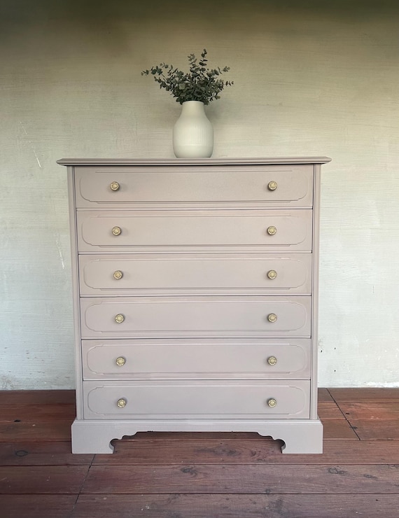 Beige Vintage Dresser With Gold Accents | Vintage Dresser | Elegant Dresser  | Beige Sideboard | Unique | Greige | Gray Dresser - Etsy