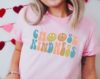 Choose Kindness T-shirts,Kindness TShirts,Be Kind Shirts,Choose Kindness T-shirts,Smiley Face Tee,Trendy Shirt,Positive Affirmation Teacher
