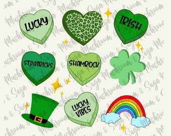 St. Patrick's Day Heart Digital Download,Shamrock PNG SVG,Lucky Vibes Sublimation,St. Patricks Day Clipart,Kiss me Im irish PNG,Lucky One