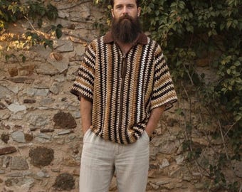 Crochet Shirt  Size S to XXL - PDF Pattern, Crochet Shirt Unisex, Instant Download, Easy Crochet Pattern - English Pattern