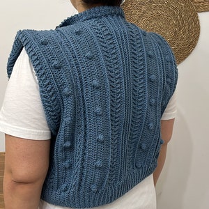 Crochet Vest Pattern| Crochet Vest With Zip Fastening,  Crochet PDF Pattern, Digital Download, Easy Crochet Pattern, English