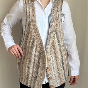 Crochet Vest Pattern | Crochet Vest PDF Pattern, Size S to 3X, Easy Crochet Vest For Beginners, Warm Crochet Vest, English Pattern PDF