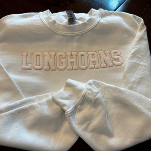 College embroidered sweatshirt- Longhorns