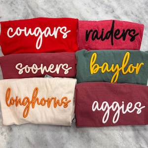 Team embroidered t-shirts - customize it your way