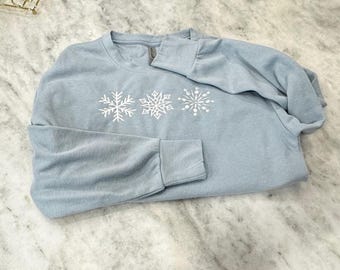 Snowflake embroidered sweatshirt