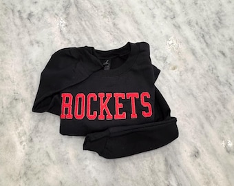 Embroidered ROCKETS Sweatshirt: Gildan Heavy Blend