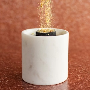 Elegant white marble incense bowl for charcoal or incense sticks