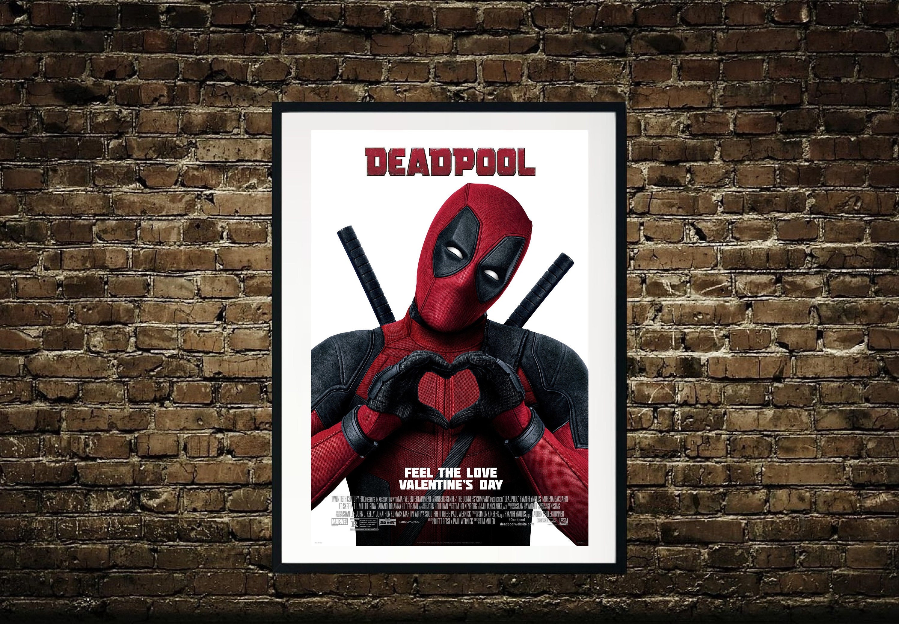 Deadpool 'chimichangas' A3 Art Print Signed Movie 