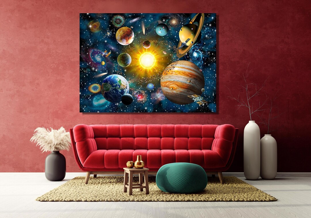 Solar System Poster Solar System Wall Art Solar System Etsy