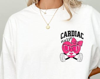 Cardiac Comfort Colors® Shirt, Cardiologist Gifts, Cardiology Nurse Shirt, Gift for CVICU Nurse, Cardiovascular Nurse, Heart Nurse Gift
