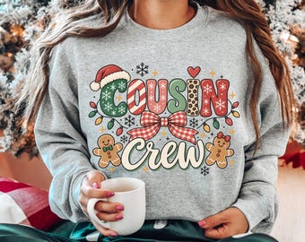 Christmas Cousin Crew Sweatshirt, Matching Cousin Christmas Sweater, Family Holiday Crewneck, Cousins Gift, Matching Family Christmas Shirt