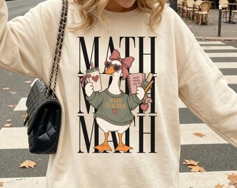Math Teacher Sweatshirt, Mathematics Teacher Crewneck, Middle School Math Sweater, Math Educator Gift, Back to School Teacher Gift