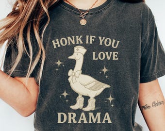 ER Silly Goose Nurse Comfort Colors® Shirt, ER Cowgirl Nurse Tee, Funny Western Ed Goose, EMT Paramedic, Emergency Room Rn, Er Tech T Shirt