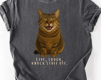 Funny Sarcastic Cat Comfort Colors® Tee, Trendy Cat Tshirt, Sarcastic Cat Meme Tee, Cat Vintage Graphic T Shirt, Weird Cat Shirt Gift