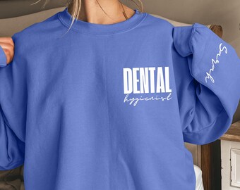Custom Dental Hygienist Sweatshirt, Personalized RDH Gift Logo Design Sweater, Dental Technician, RDH Graduation, Dental Office Group