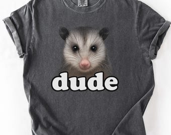 Retro Funny Possum Comfort Colors® Shirt, Silly Possum Lovers Gift, Possum Lovers, Retro Washed Distressed Tee, Opossum Tee, Unhinged Shirt