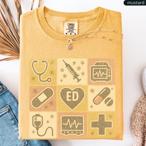Comfort Colors® Retro Emergency Department Nurse Shirt, ER Nurse Shirts,RN Nurse Shirt, Emergency Medicine Nurse Shirt,Emergency Nurse Gift