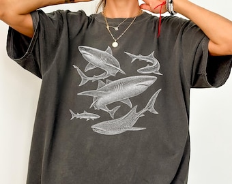 Sea Animals 90s Vintage Style Comfort Colors® Tee, Ocean Nature Shirt, Ocean Gifts, Vintage Sea Shirt, Sea Creatures Tee, 90s Ocean Wildlife
