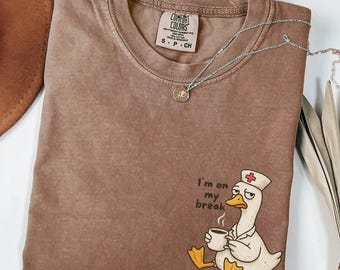 Silly GooseComfort Colors® Nurse Club Shirt, Funny Nurse Tee, Nursing Student Gift, ER Nurse Tee, Funny Goose Nurse Gift, Gift for RN