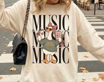 Music Teacher Sweatshirt, Music Teacher Crewneck, Band Director Gift, Choir Teacher Sweater, Elementary Music Teacher, Graduation Gift