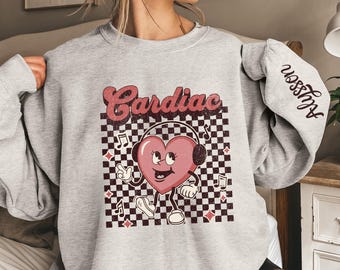 Personalized Cardiac Nurse Sweatshirt, Custom Gift for CVICU Nurse, Cardiology Nurse Crewneck, Cardiology Rn Sweater, PCICU Sweater