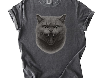 British Shorthair Cat 90s Vintage Style Unisex T-Shirt, Funny British Shorthair Tee, Retro Comfort Colors® Y2k Kitten Shirt