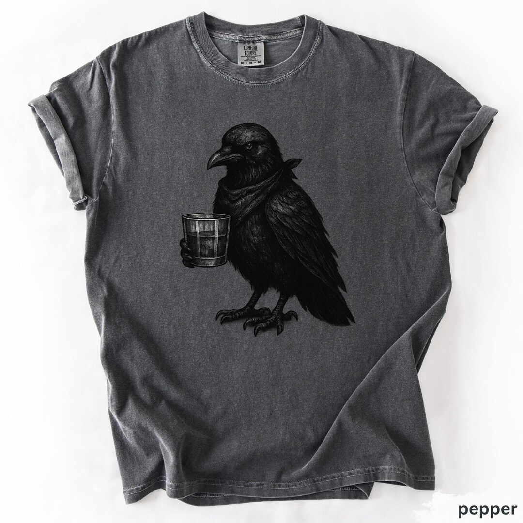 Raven Store Vintage Raven Comfort Colors® Shirt, Gothic Raven Graphic Tee, Witchy ...