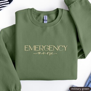 ER Sweatshirt, Emergency Department Crewneck,Emergency Room Tech Gift,Emergency Nurse Gift, School Nursing Gift,ER Department Sweater
