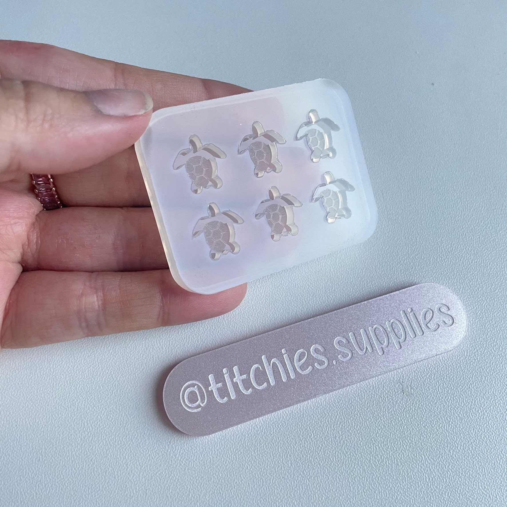 Mini puces d'oreilles tortue moulée/moule en silicone