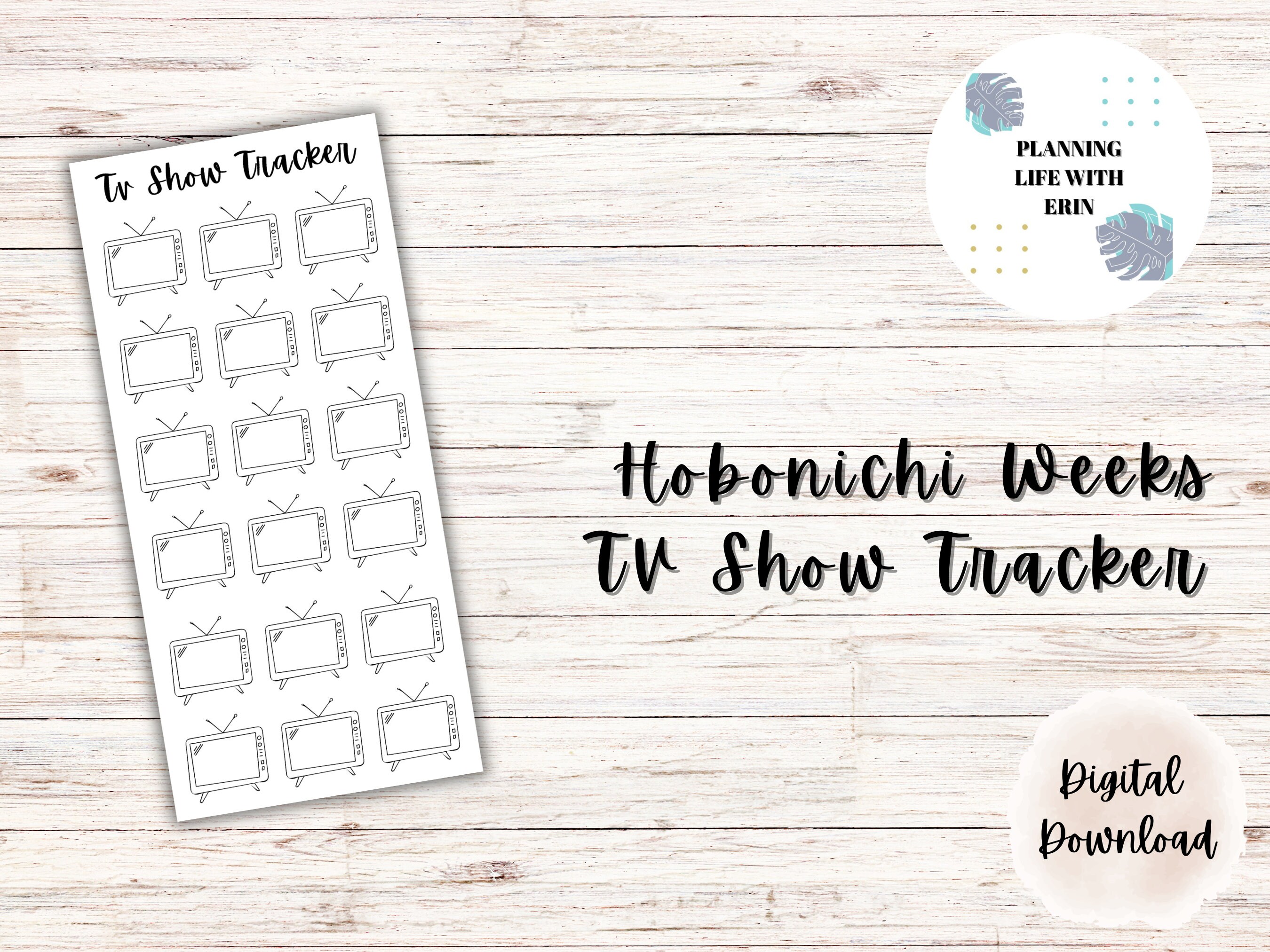 Current Week Tracker Ruler Hobonichi Weeks | Tracker | TV Show Tracker | Digital Download - Etsy