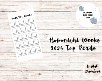 Hobonichi-weken | Boektracker 2025| Best gelezen artikelen | Digitale download
