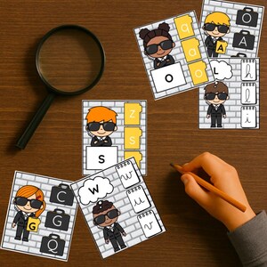 Cartes à pince - correspondance écriture