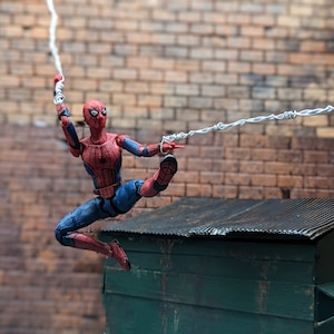 1:12 Scale Spider-Man Coiled Webbing Effect Prop for Dioramas and Toy Photography