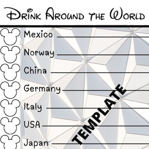 ディズニー エプコット パスポート ドリンク アラウンド ザ ワールド カード