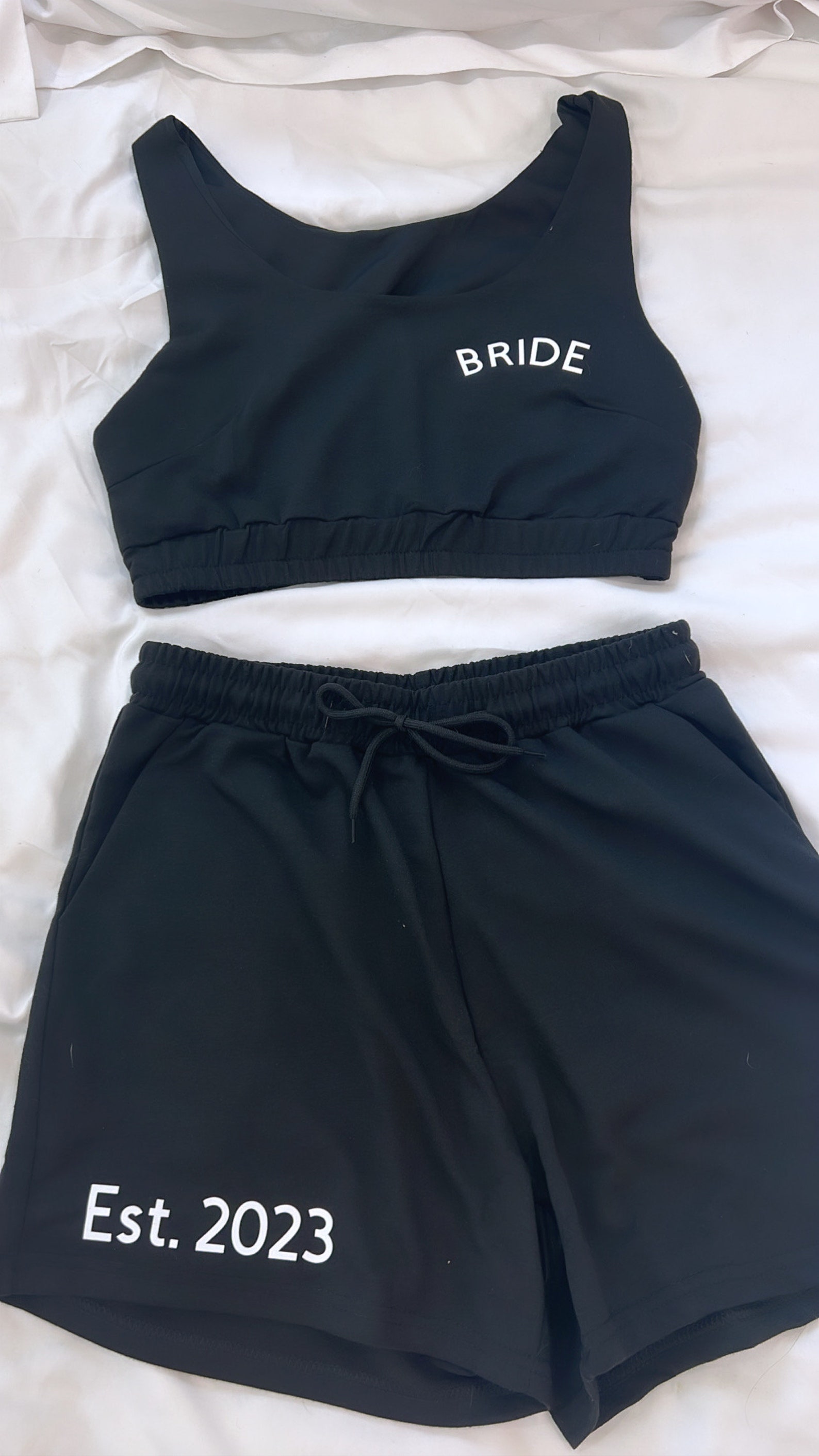 Bride Short Set Bride Sweat Outfit Bachelorette Plane Etsy