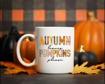 Autumn Leaves Pumpkins Mug, Thanksgiving Mug, Fall Coffee Mug, Thanksgiving Gift, Coffee Mug, Thanksgiving, Fall Mug, Thanksgiving Cup,