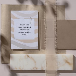 Trust the Process Poster | Neutral Beige Printable Wall Art | Motivational Quote