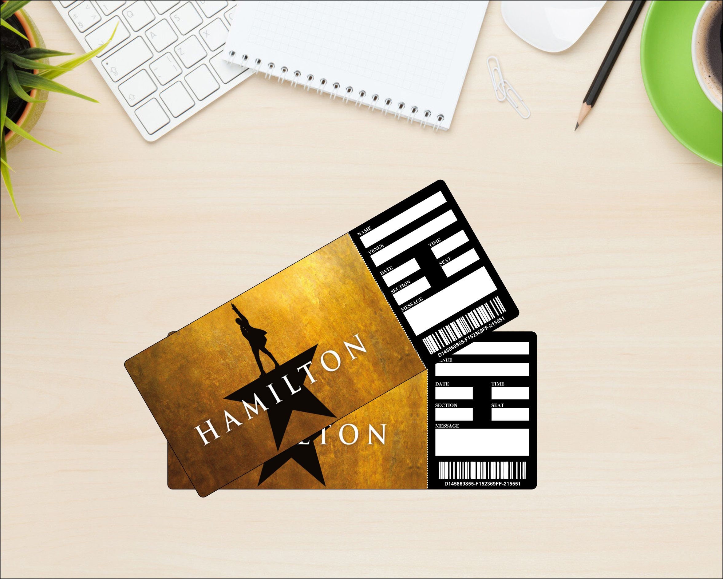 Printable hamilton surprise ticket editable broadway 48 off