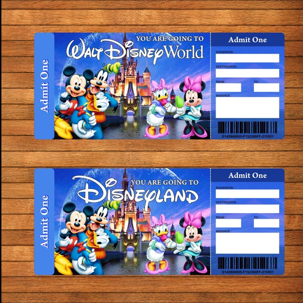Disneyland Ticket - Etsy