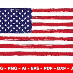 Flag Svgusa Flag Svg Distressed Flag Svg Grunge American - Etsy