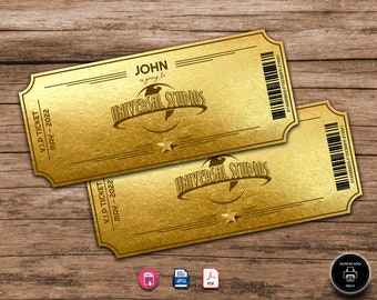 Printable SIX FLAGS Surprise Gift Ticket. Boarding Pass. Trip Ticket ...