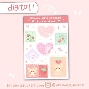 Love Stamps Sticker Sheet