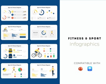 Infografías de diagramas de FITNESS & SPORTS: diapositivas modernas, Keynote PPT, plantilla de powerpoint, plantilla de keynote, plantillas, diapositivas de google,