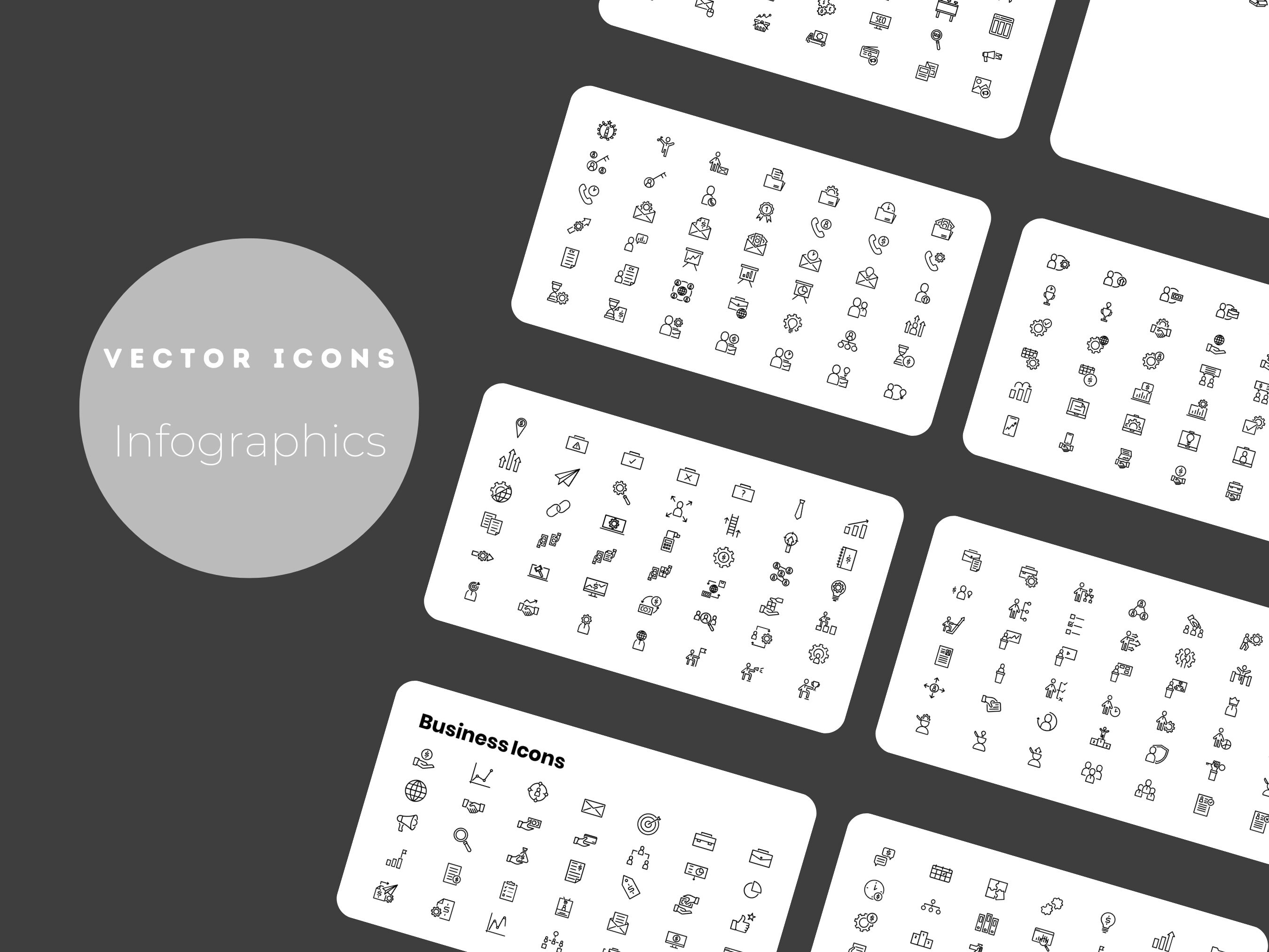 Vector Icons for Powerpoint, Google Slides, Keynote: 3000 Editable