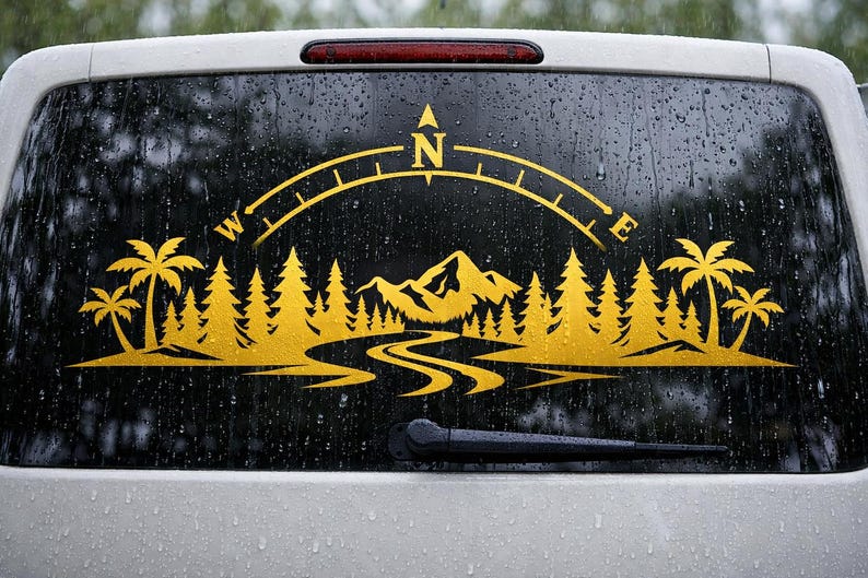 Vinyl sticker Compass Adventure for motorhome, caravan, caravan, van, made from ORACAL 951 premium vinyl image 6