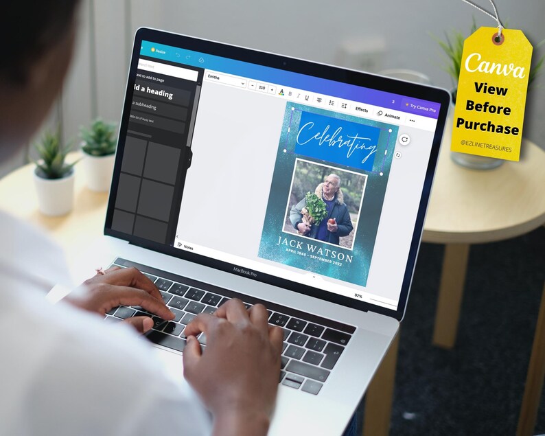 Dark Blue Funeral Program Template 4 Page Funeral Program Funeral Template Obituary Template