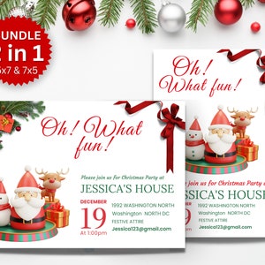 Christmas Party Invitation template, Christmas Party Invite, Christmas Party Printable, Holiday Party Invitation, Christmas Invitation