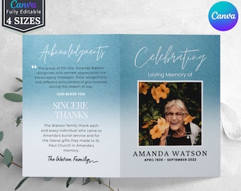 Editable Funeral Program Template Celebrating the Life of Funeral Program Celebration of Life Funeral Program